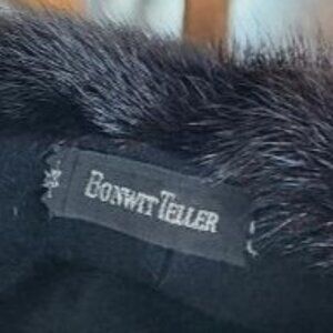 Vintage Bonwit Teller Black Mink Pillbox Hat – 1960s Couture Classic